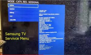 samsung tv service menu