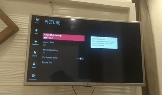 lg smart picture mode greyed out