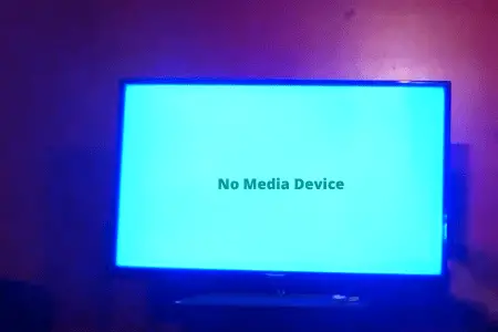 tv says no media device