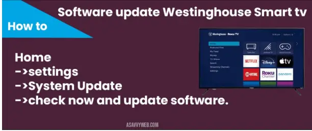  software update westinghouse tv
