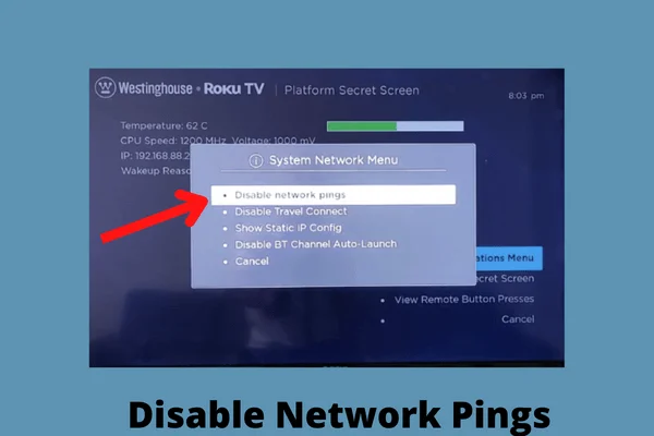 disable network pings