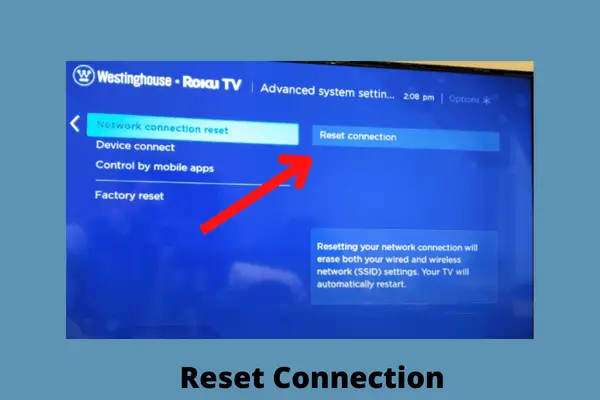 reset the westinghouse tv network