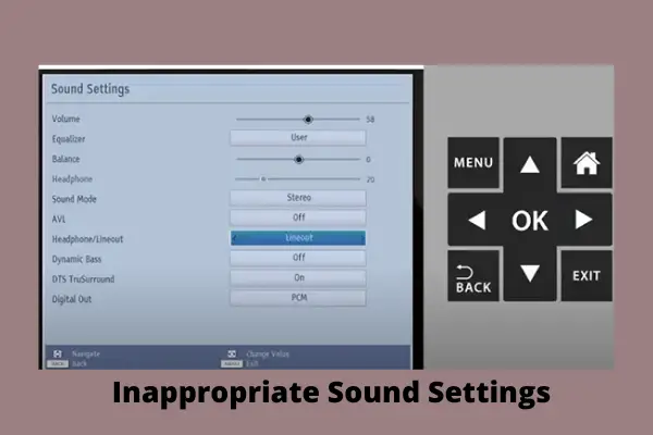 inappropriate sound settings