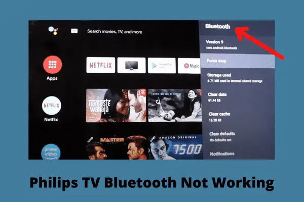 philips tv bluetooth not working