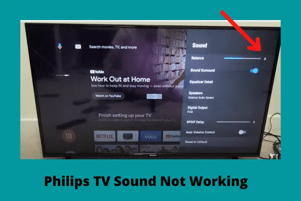  philips tv no sound