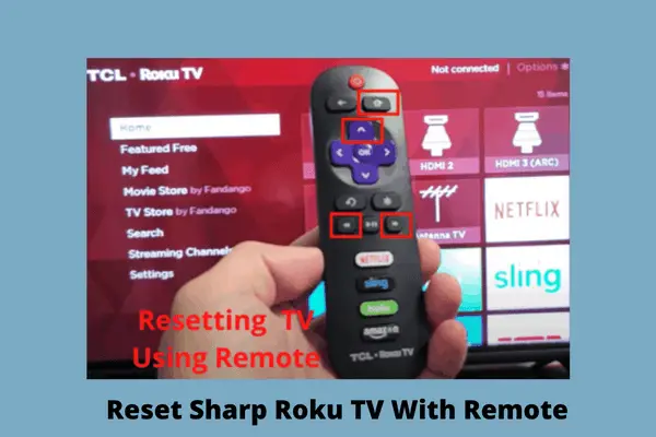 reset sharp roku tv with remote