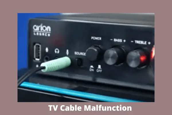tv cable malfunction