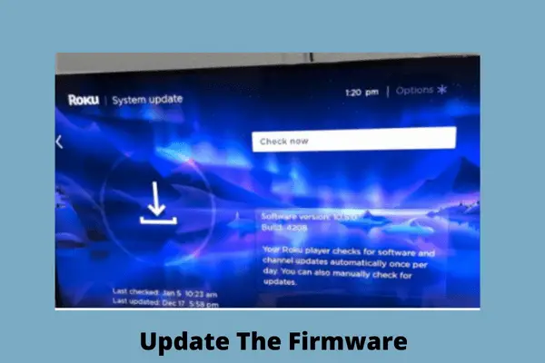 update the firmware