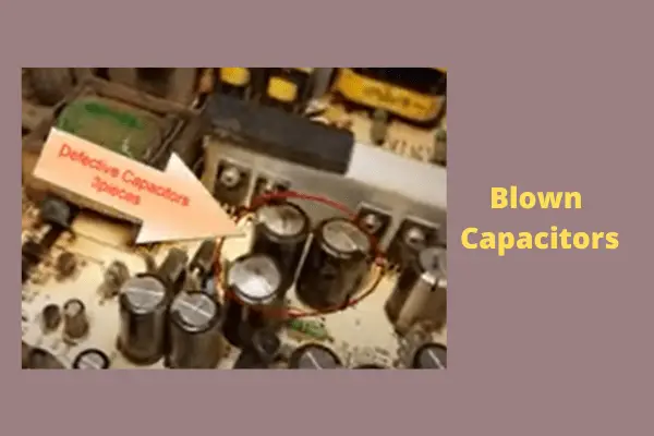 blown capacitors 