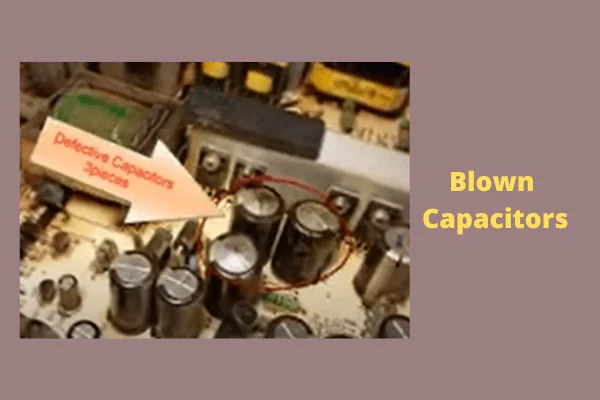 blown capacitors