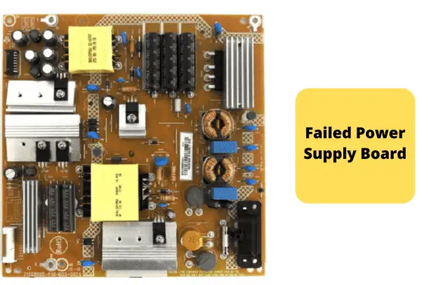 failed tv power supply board