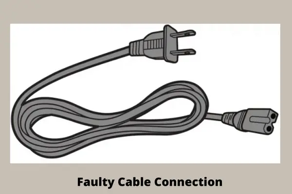 faulty cable connection