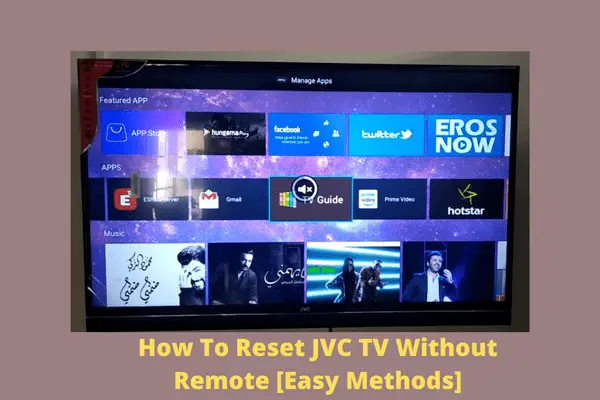 how to reset jvc tv without remote 