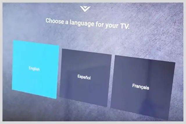 vizio tv stuck on 'choose a language for your tv" 