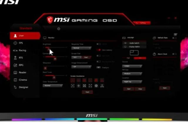 reset msi menu button 