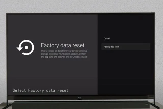  select the factory data reset option